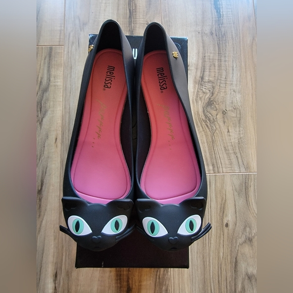 Melissa Shoes - Flats MELISSAUltragirl Cat purrrrrrr II 32505 Black/Pink 50837